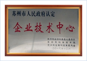 Suzhou Municipal People's Government identifies Enterprise Technology Center